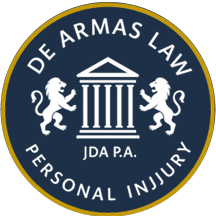 De Armas Law White and Yellow sticky Logo